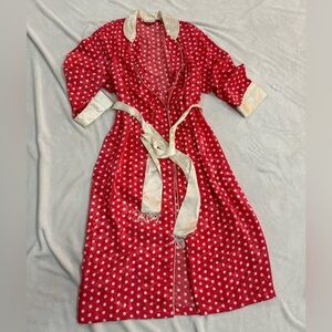 Silky Dotted Victorias Secret 90s Vintage Robe